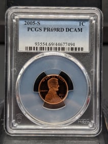 2005-S PROOF Lincoln memorial Cent - PCGS PR69 RD DCAM