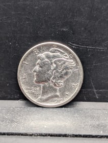 1919-D Mercury Silver Dime - SCARCE DATE! - Nice Luster - AU