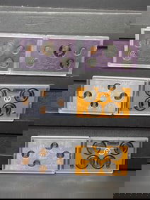 6 - Partial U.S. Mint Proof Sets- Includes Presidential Dollars, 2009-S Lincoln Cents, 1987-S &