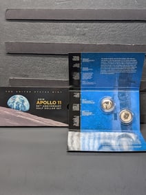 2019 -S Apollo 11 - 50th Anniv. Half Dollar Set in OGP w/ COA Proof & Reverse Proof Clad