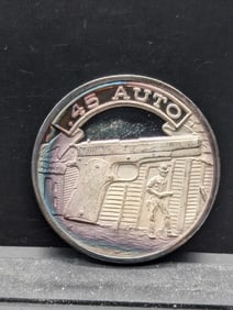 13.5 DWT .999 FINE SILVER .45 Auto Designed Coin