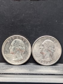 1934 & 1935 Washington Silver Quarters
