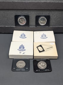 Lot of Four 1970's Canadian Dollars in OGP