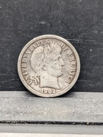 1902-O Barber Silver Dime