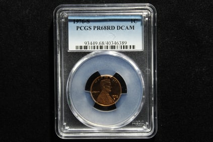 1976-S PROOF Lincoln Memorial Cent - PCGS PR69 RD DCAM