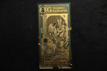 1/200th Troy Oz. 24k GOLD 2024 Wyoming $5 Goldback