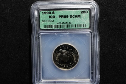 1999-S PROOF Georgia Statehood Quarter - ICG Cert. PR69 DCAM