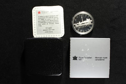 1985 PROOF Canada Silver Dollar - 100th Anniv. Of the National Parks in OGP  - 50% Silver