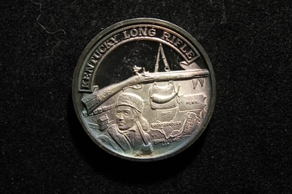13.5 DWT .999 FINE SILVER Kentucky Long Rifle Designed Coin