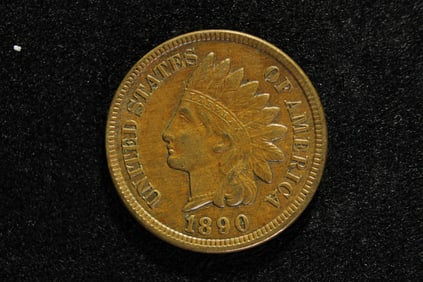 **Nice Chocolate Brown - AU** 1890 Indian Head Cent