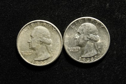 1935 & 1936 Washington Silver Quarter