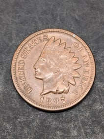 **Nice Chocolate Brown - VF** 1887 Indian Head Cent