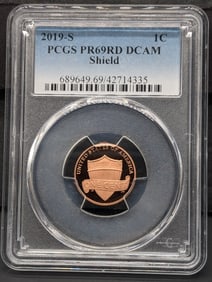2019-S PROOF Lincoln Shield Cent - PCGS PR69 DCAM