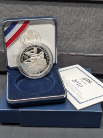 2010-P PROOF Boy Scouts of America Centennial Commem Silver Dollar in OGP w/ COA