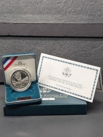 1999-P PROOF Yellowstone National Park Commem Silver Dollar in OGP w/ COA