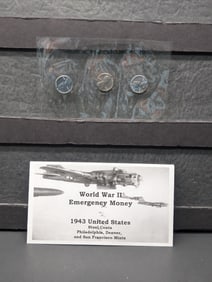 WWII Emergency Money -  1943 Lincoln Steel Cents in High Grade