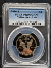 2016-S PROOF Sacagawea Code Talkers $1 Coin - PCGS PR69 DCAM
