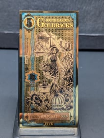 1/200th Troy Oz. 24k GOLD 2024 South Dakota $5 Goldback