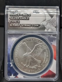 2021 Type 2 American Silver Eagle - ANACS Cert. MS70 *First Strike*
