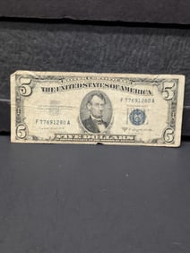 1953 B Series $5.00 Silver Certificate