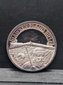 13.5 DWT .999 FINE SILVER Hawken Plains Rifle Designed Coin