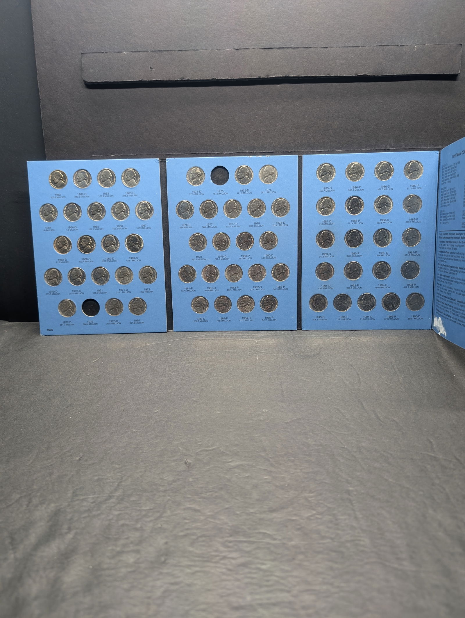 1962 - 1995 Jefferson Nickel Set missing 2 - most Unc (1 of 15)