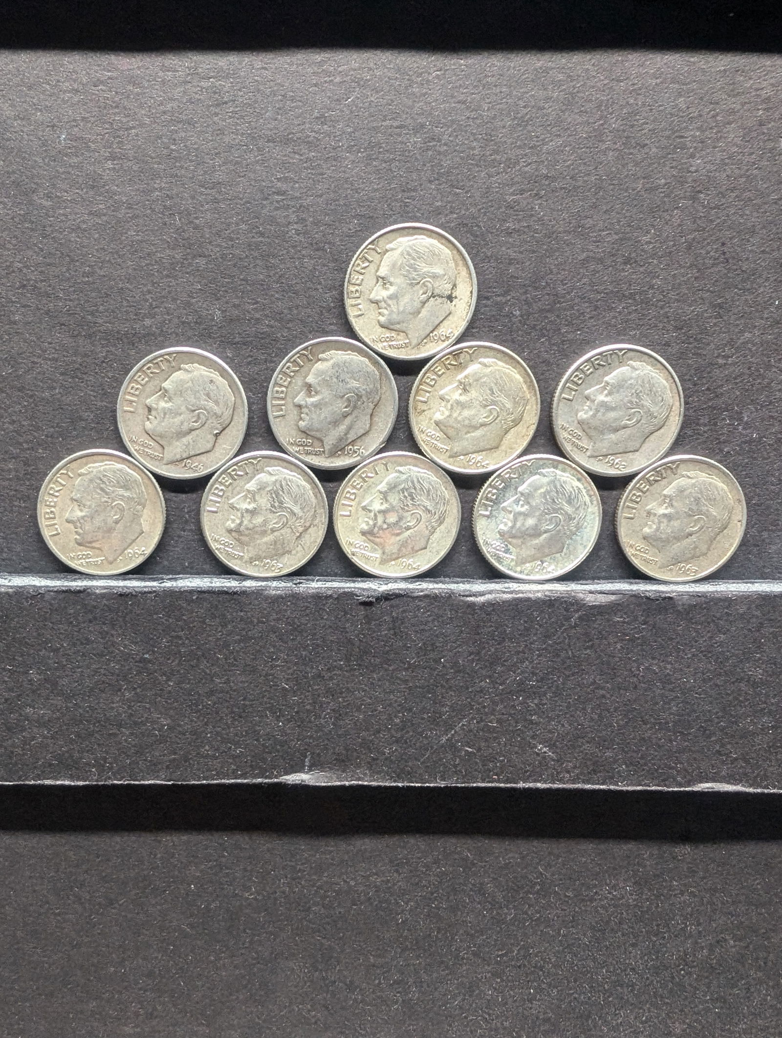 10- 90% Silver Roosevelt Dimes Mixed Dates & Mint marks (1 of 8)