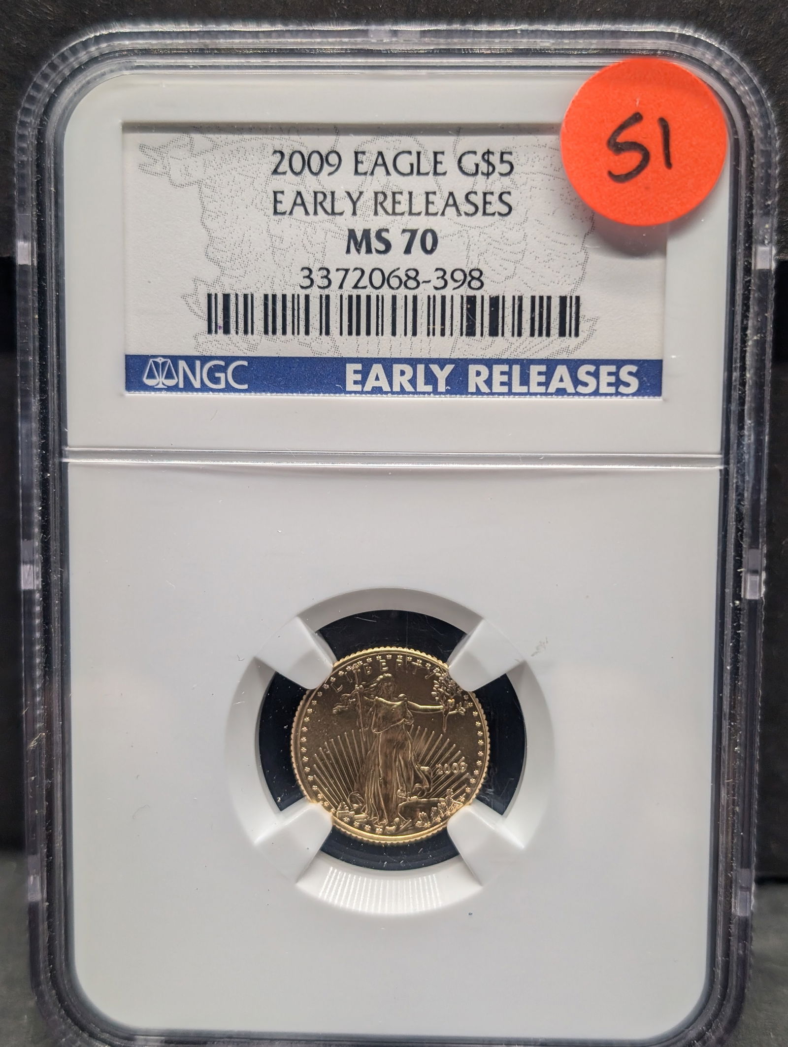2009 GOLD American Eagle - $5 - MS70 (1 of 3)