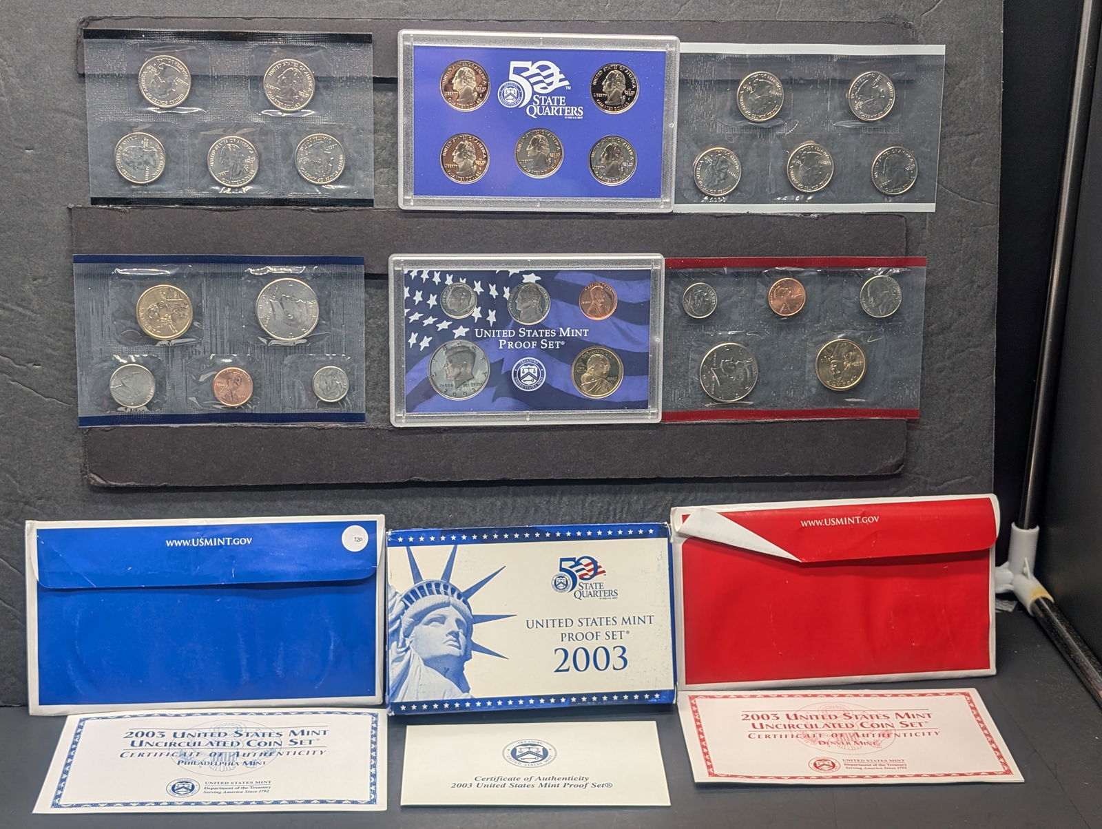 2003-S US Proof and 2003 P&D Mint Sets with Quarters 30 Coins (1 of 19)