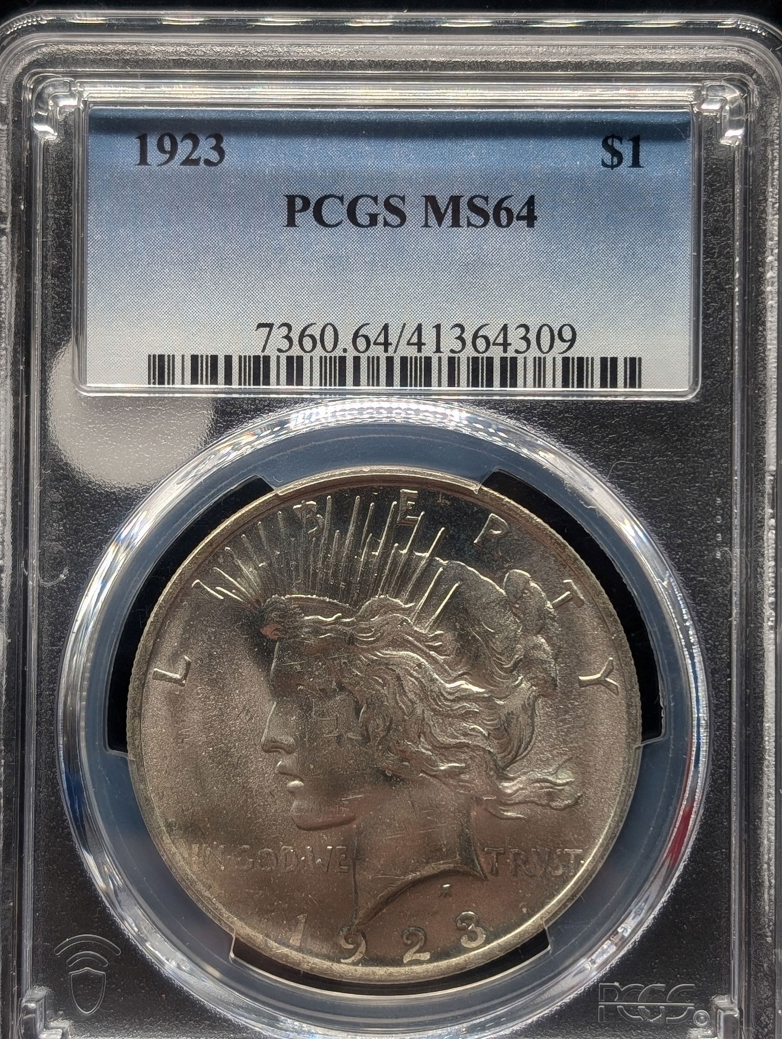 1923 Peace Dollar PCGS MS 64 (1 of 3)