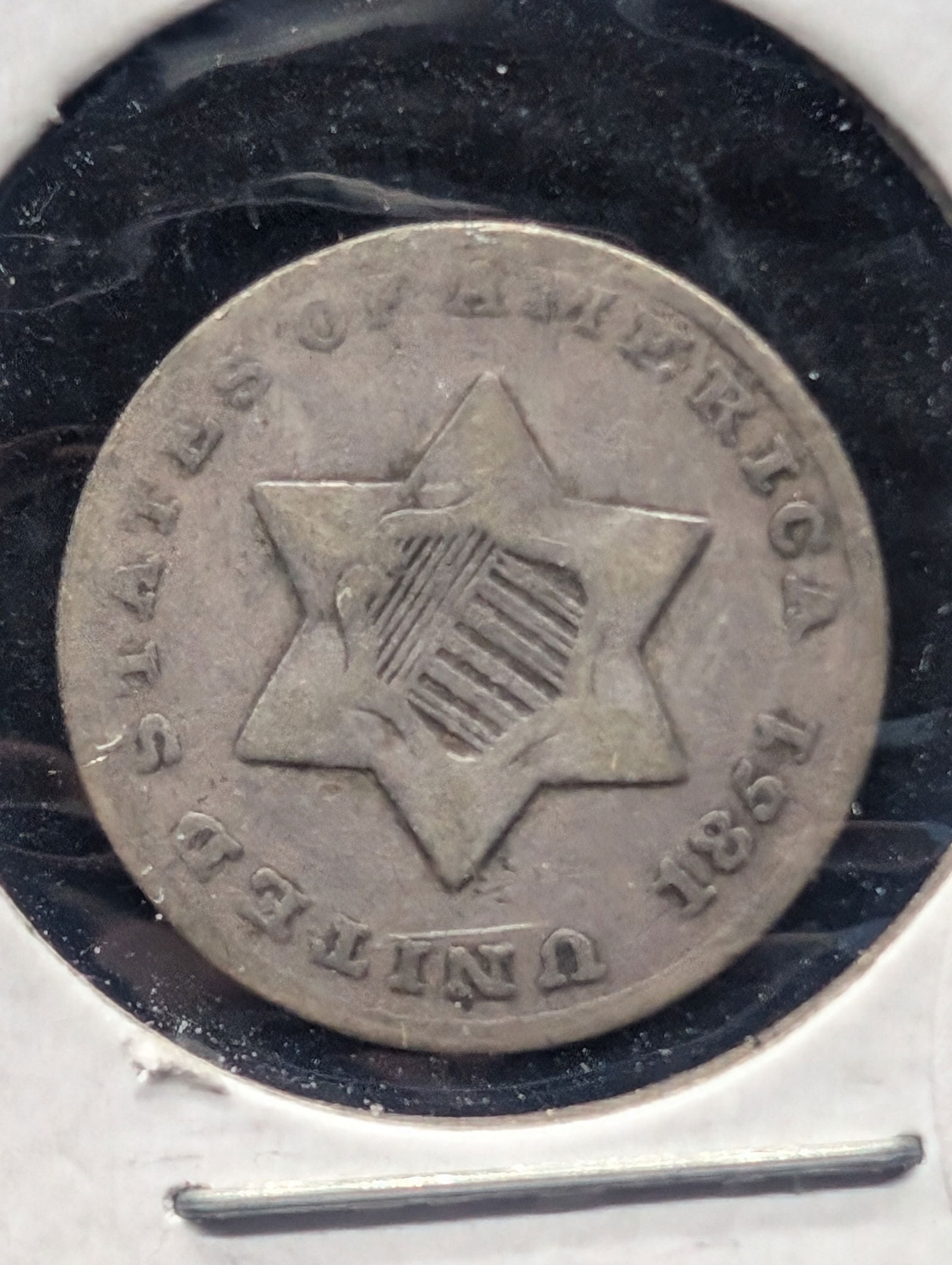 1851 Silver Three Cent Trime (1 of 2)
