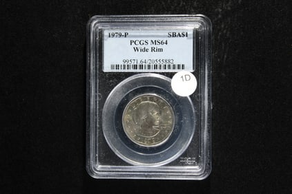 1979-P Susan B. Anthony Dollar.  PCGS MS64. Wide Rim.