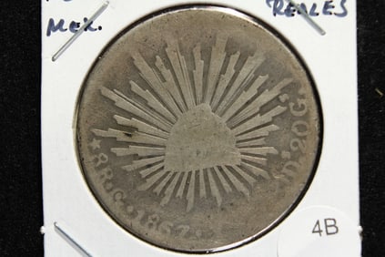 1867 Mexico 8 Reals.