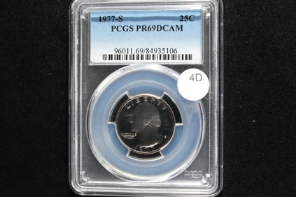 1977-S Washington Quarter.  PCGS PR69DCAM.