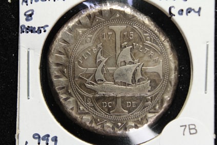 1715 Atocha 8 Reals. Dan Carr Copy.  .999 Silver.