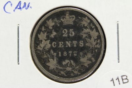 1872-H Canada 25 Cents.