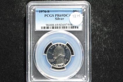 1976-S 40% Silver Washington Bicentennial Quarter PCGS PR69 DCAM