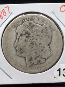 1887 O Morgan Silver Dollar