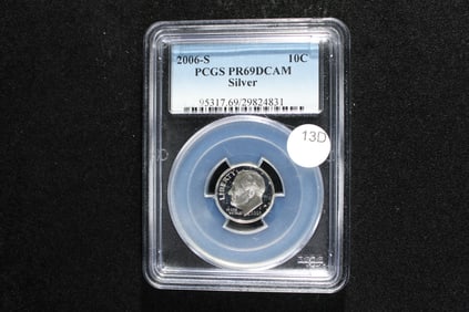 2006-S Silver Roosevelt Dime.  PCGS PR69DCAM.