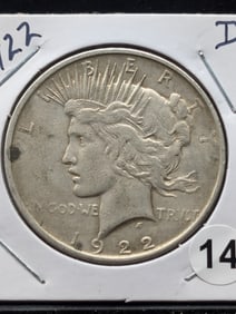 1922 D Silver Peace Dollar