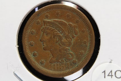 1854 Large Cent.
