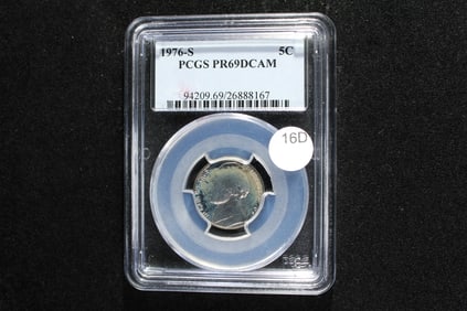 1976-S Jefferson Nickel.  PCGS PR69DCAM.