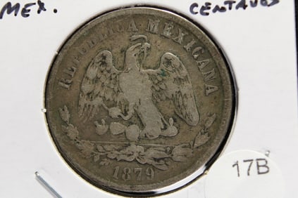 1879 Mexico Silver 50 Centavos.