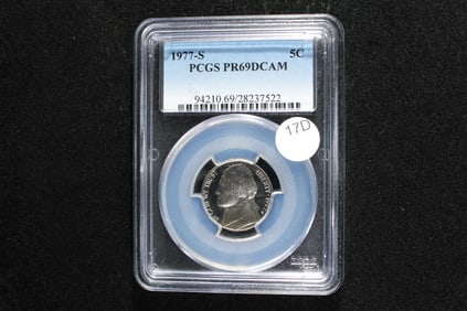 1977-S Jefferson Nickel.  PCGS PR69DCAM.
