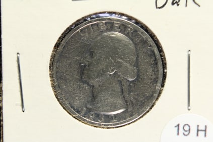 1932-S Big Key Date Washington Quarter,  First Year, 90% Silver