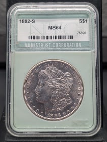 1882-S Morgan Silver Dollar MS64 by Numitrust