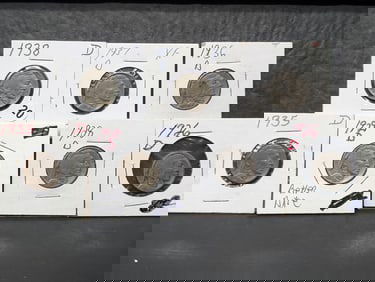 (7 Coins) Denver Buffalo Nickels Various Dates