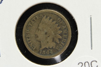 1864 Copper/Nickel Indian Head One Cent.