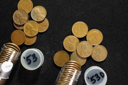 100 Lincoln Wheat Cents - (50) 1953 & (50) 1953-D