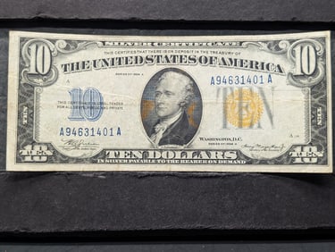 10 Dollar Bill Series 1934 A (North Africa Note)